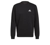 adidas Men's Standard Essentials Fleece Sweatshirt, Black/White, Large
