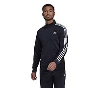adidas Men's Standard Essentials Warm-Up 3-Stripes Track Top, Legend Ink/White, 3X-Large