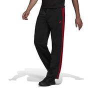 Adidas Pantalon de survêtement Standard Essentials Warm-Up 3-Stripes Ourlet ouvert Noir/Écarlate M