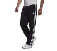adidas Men's Standard Essentials Warm-Up Open Hem 3-Stripes Tracksuit Bottoms, Black/White, Medium