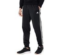 adidas Men's Standard Essentials Warm-Up Slim Tapered 3-Stripes Tracksuit Bottoms, Black/White, Large