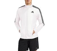 adidas Men's Standard Marathon Jacket 3-Stripes, White/Black, X-Large