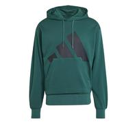 Adidas Sweat à capuche Essentials Big Logo Coton brossé Sapin/Noir Homme Taille M