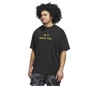 adidas Men's T-Shirt Anthony Edwards Believe That, Black/Preloved Lime, L