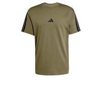 adidas Men's T-Shirt Jersey 3 Bandes Essentials, Olive Strata/Black, L