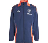 Adidas Men's Tiro 24 Manchester United Water Resistant 2024/25 Licensed Rain Anorak Indigo Nuit L Male