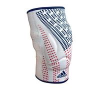 adidas Men's Wrestling Reversible Knee Pad (Medium, White/Flag)