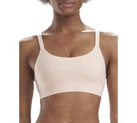 adidas Micro Flex Wireless Seamless Lounge Bra Soutien-Gorge rembourré, Opaque, Fouet de pêche/Blanc, S Femme