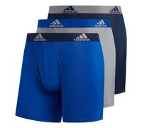 adidas Microfiber Boxer Briefs Underwear (Multipack) Athletic Stretch-fit Slip sous-vêtements, Collegiate Royal Blue/Gris/Collegiate Navy, L (Lot de 3) Homme