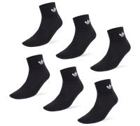 Adidas Mid Ankle 6 Pairs Unisexe - Chaussettes, Noir - Taille 37-39 Black 37-39
