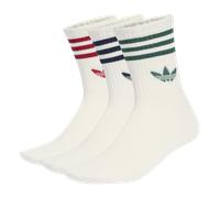 Adidas Mid Cut Crew 3 Pack Unisexe - Chaussettes, Blanc - Taille 37-39 White 37-39