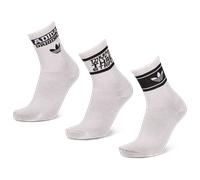 Adidas Mid Cut Crew 3 Pack Unisexe - Chaussettes, Blanc - Taille 37-39 White 37-39