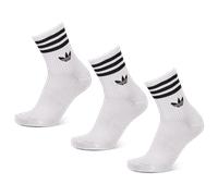 Adidas Mid Cut Crew 3 Pack Unisexe - Chaussettes, Blanc - Taille 37-39 White 37-39