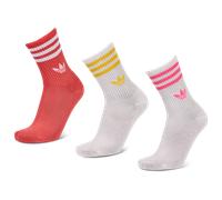 Adidas Mid Cut Crew 3 Pack Unisexe - Chaussettes, Blanc - Taille 37-39 White 37-39