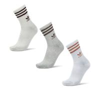 Adidas Mid Cut Crew 3 Pack Unisexe - Chaussettes, Blanc - Taille 37-39 White 37-39