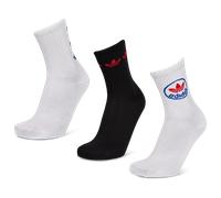 Adidas Mid Cut Crew 3 Pack Unisexe - Chaussettes, Blanc - Taille 37-39 White 37-39