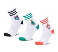 Adidas Mid Cut Crew 3 Pack Unisexe - Chaussettes, Blanc - Taille 37-39 White 37-39