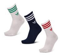 Adidas Mid Cut Crew 3 Pack Unisexe - Chaussettes, Blanc - Taille 37-39 White 37-39