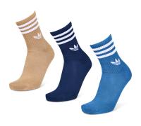 Adidas Mid Cut Crew 3 Pack Unisexe - Chaussettes, Blanc - Taille 40-42 White 40-42