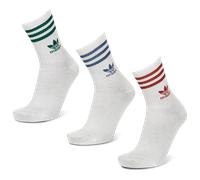 Adidas Mid Cut Crew 3 Pack Unisexe - Chaussettes, Blanc - Taille 40-42 White 40-42