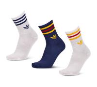 Adidas Mid Cut Crew 3 Pack Unisexe - Chaussettes, Blanc - Taille 40-42 White 40-42