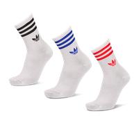 Adidas Mid Cut Crew 3 Pack Unisexe - Chaussettes, Blanc - Taille 40-42 White 40-42