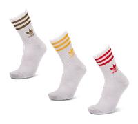 Adidas Mid Cut Crew 3 Pack Unisexe - Chaussettes, Blanc - Taille 43-45 White 43-45