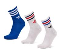 Adidas Mid Cut Crew 3 Pack Unisexe - Chaussettes, Blanc - Taille 43-45 White 43-45