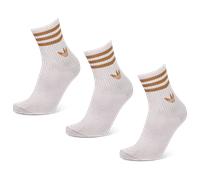Adidas Mid Cut Crew 3 Pack Unisexe - Chaussettes, Blanc - Taille 43-45 White 43-45
