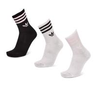 Adidas Mid Cut Crew 3 Pack Unisexe - Chaussettes, Blanc - Taille 43-45 White 43-45
