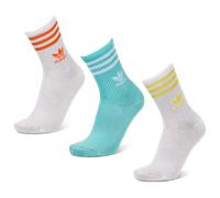 Adidas Mid Cut Crew 3 Pack Unisexe - Chaussettes, Blanc - Taille 43-45 White 43-45