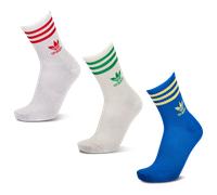 Adidas Mid Cut Crew 3 Pack Unisexe - Chaussettes, Bleu - Taille 34-36 Blue 34-36