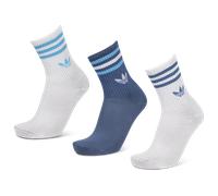 Adidas Mid Cut Crew 3 Pack Unisexe - Chaussettes, Bleu - Taille 40-42 Blue