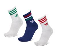 Adidas Mid Cut Crew 3 Pack Unisexe - Chaussettes, Bleu - Taille 40-42 Blue 40-42