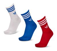 Adidas Mid Cut Crew 3 Pack Unisexe - Chaussettes, Rouge - Taille 34-36 Red 34-36