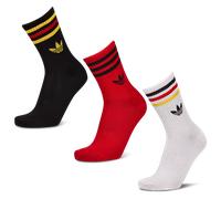 Adidas Mid Cut Crew 3 Pack Unisexe - Chaussettes, Rouge - Taille 40-42 Red 40-42