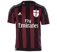 adidas Milan AC Domicile Replica Maillot Manches Courtes Garçon Black/Victory Red/Granite FR : 14 Ans (Taille Fabricant : 164)