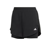 Adidas Femme AEROREADY Made for Training Minimal Two-in-One Shorts, Black/White, XS