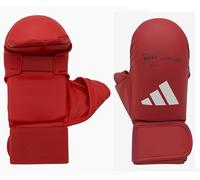 adidas Mitaines karaté WKF avec Pouce (Couleur : Rouge - Taille : XXS)