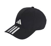 adidas Mixte 3-Stripes AEROREADY Running Training Baseball Cap, Black/White/White, XXS