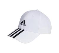 adidas Mixte 3-Stripes Cotton Twill Baseball Cap, White / Black, S