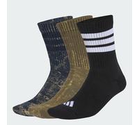 adidas Mixte 3 STRIPES CUSHIONED CREW STONE WASH 3 PAIR PACK, aurora ink/olive strata/black/white, 37-40