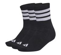 adidas Unisex CHAUSSETTES MI-MONTANTES SPORTSWEAR REMBOURRÉES 3 BANDES (3 PAIRES)
