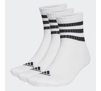 Adidas Chaussettes 3 bandes Sportswear molletonnées – 3 paires – Blanc/Noir 40-42
