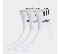 Adidas Chaussettes mixtes 3-Stripes Linear mi-mollet rembourrées 3 paires Blanc/Noir 37-40