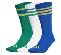 adidas Mixte 3STRIPES CUSHIONED SPORTSWEAR CREW SOCKS 3 PAIR PACK, bold green/bold blue/bright yellow, 48-51