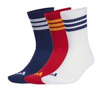 adidas Mixte 3STRIPES CUSHIONED SPORTSWEAR CREW SOCKS 3 PAIR PACK, dark blue/team power red 2/white, 45-48