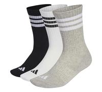 Chaussettes adidas 3-Stripes Cushioned Sportswear Crew gris blanc 3 paires - L
