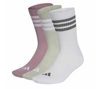 adidas Mixte 3Stripes Cushioned Sportswear Crew Socks 3 Pair Pack Socks, magic mauve/white/halo green/grey four, M