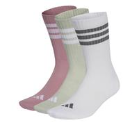 adidas Mixte 3Stripes Cushioned Sportswear Crew Socks 3 Pair Pack Socks, magic mauve/white/halo green/grey four, L
